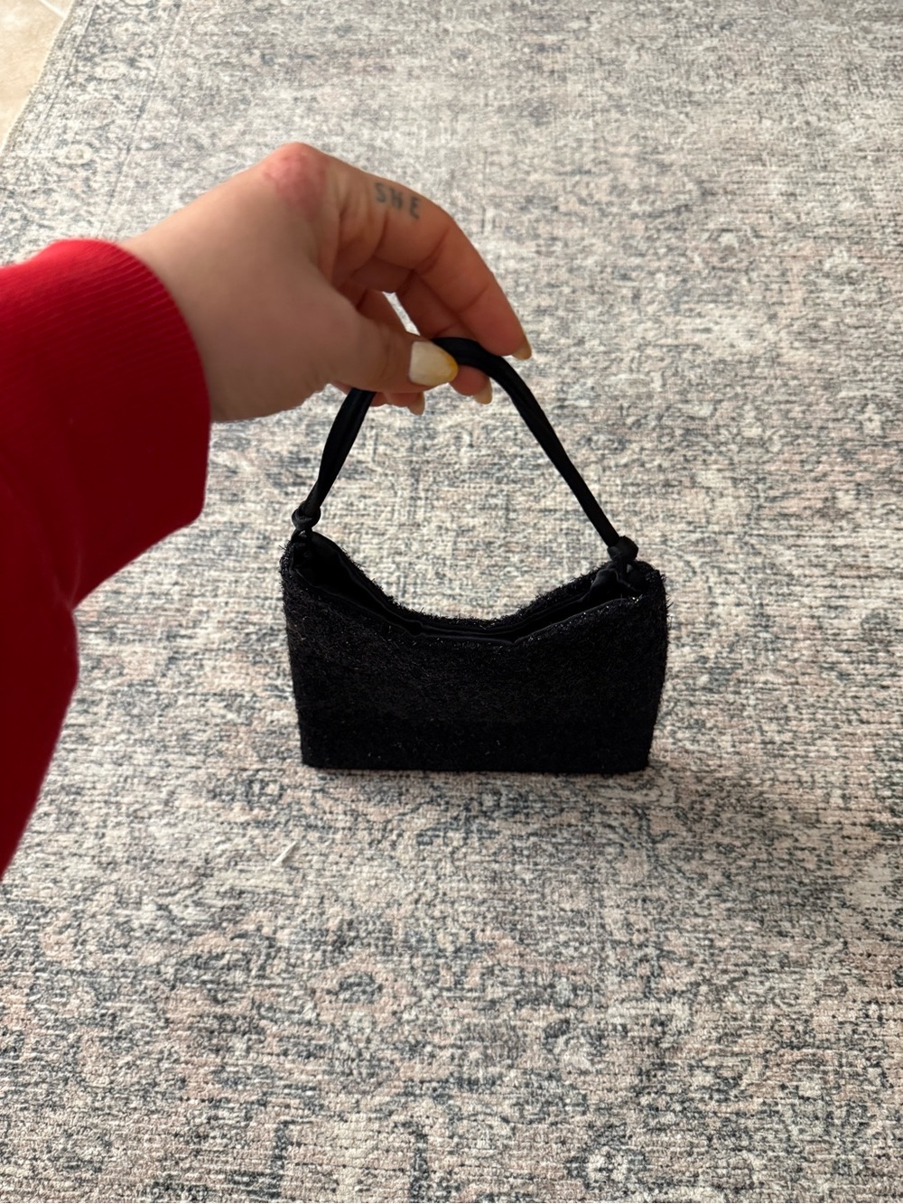 Prada Vintage Black Textured Shoulder Bag - Picture 5 of 8